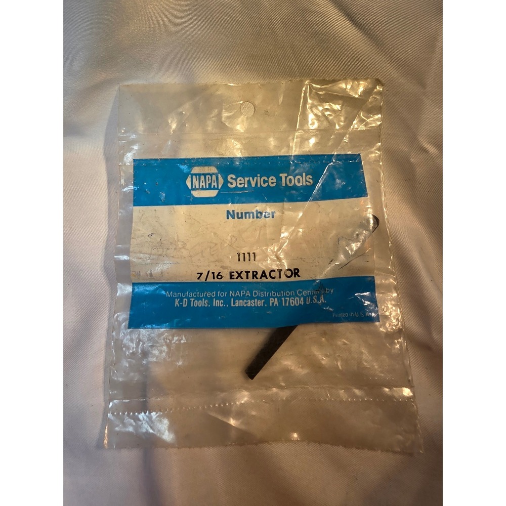 NAPA Service Tools 7/16 Extractor 1111 Vintage K-D Tools Made in USA New